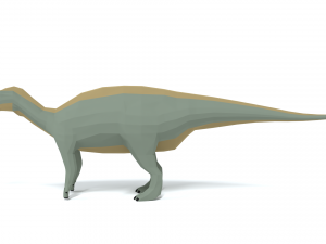 low poly cartoon iguanodon dinosaur Modèle 3D