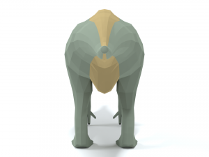 low poly cartoon iguanodon dinosaur Modèle 3D