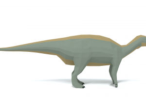 low poly cartoon iguanodon dinosaur Modèle 3D