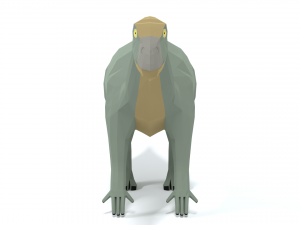 low poly cartoon iguanodon dinosaur Modèle 3D