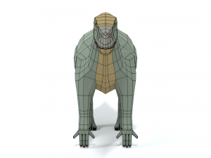 low poly cartoon iguanodon dinosaur Modèle 3D