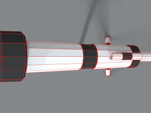 low poly cartoon telescope 3D Model
