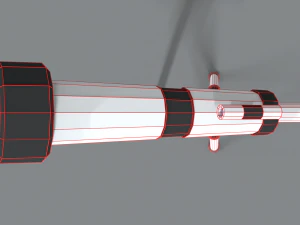 low poly cartoon telescope 3D Model