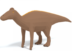 low poly cartoon edmontosaurus dinosaur 3D मॉडल