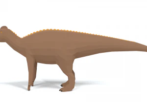 low poly cartoon edmontosaurus dinosaur 3D Model