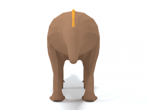 low poly cartoon edmontosaurus dinosaur 3Dモデル