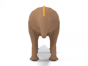 low poly cartoon edmontosaurus dinosaur 3D Model