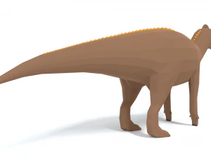 low poly cartoon edmontosaurus dinosaur 3D Model