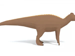 low poly cartoon edmontosaurus dinosaur 3D Model