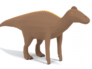 low poly cartoon edmontosaurus dinosaur 3Dモデル