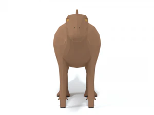 low poly cartoon edmontosaurus dinosaur 3D Model