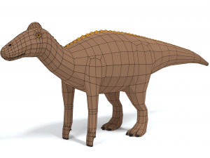 low poly cartoon edmontosaurus dinosaur 3Dモデル