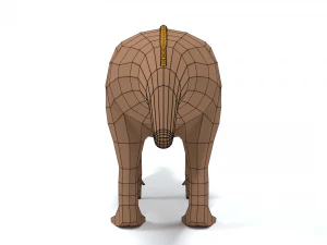 low poly cartoon edmontosaurus dinosaur 3D Model