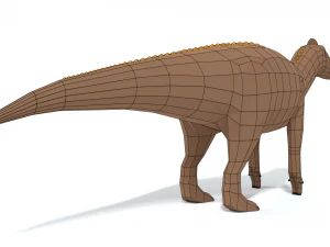 low poly cartoon edmontosaurus dinosaur 3D Model