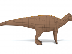 low poly cartoon edmontosaurus dinosaur 3Dモデル