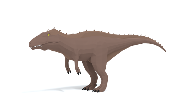 low poly cartoon acrocanthosaurus dinosaur Modelo 3D .c4d .max .obj .3ds .fbx .stl .blend 