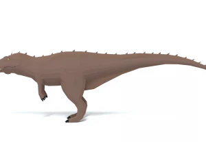 low poly cartoon acrocanthosaurus dinosaur 3D Model