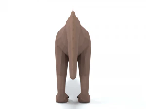 low poly cartoon acrocanthosaurus dinosaur 3D Model