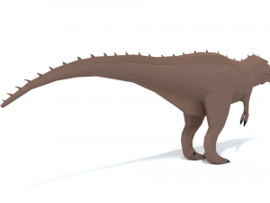 low poly cartoon acrocanthosaurus dinosaur Modelo 3D