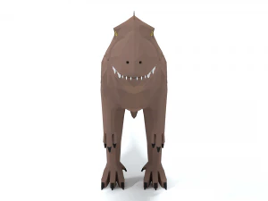 low poly cartoon acrocanthosaurus dinosaur 3D Model