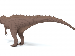 low poly cartoon acrocanthosaurus dinosaur Modelo 3D
