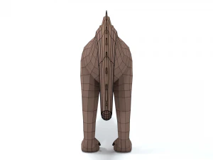 low poly cartoon acrocanthosaurus dinosaur 3D Model