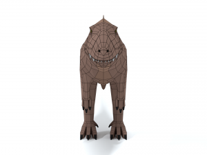 low poly cartoon acrocanthosaurus dinosaur Modelo 3D