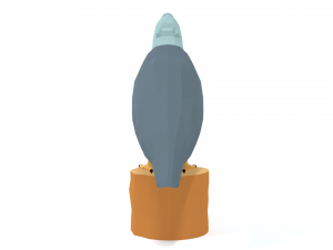 low poly cartoon harpy eagle Model 3D