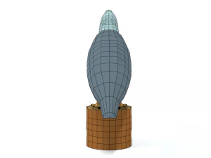 low poly cartoon harpy eagle 3D Model