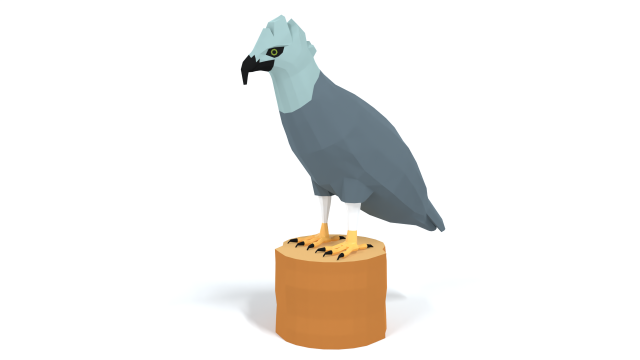 low poly cartoon harpy eagle Model 3D .c4d .max .obj .3ds .fbx .stl .blend