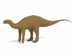 low poly cartoon tenontosaurus dinosaur 3D Model