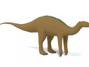 low poly cartoon tenontosaurus dinosaur Modelo 3D