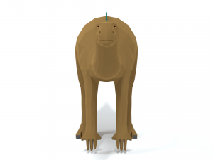low poly cartoon tenontosaurus dinosaur Modelo 3D