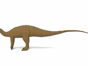 low poly cartoon tenontosaurus dinosaur Modelo 3D