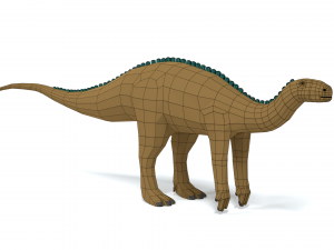 low poly cartoon tenontosaurus dinosaur Modelo 3D