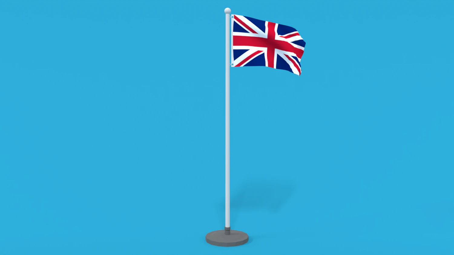 low poly seamless animated united kingdom flag 3D Model .c4d .max .obj .3ds .fbx .stl .blend 