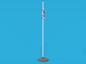 low poly seamless animated united kingdom flag 3D मॉडल