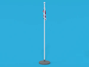 low poly seamless animated united kingdom flag 3D Model