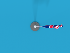 low poly seamless animated united kingdom flag 3D मॉडल
