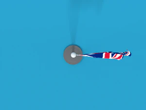 low poly seamless animated united kingdom flag 3D Model