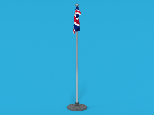 low poly seamless animated united kingdom flag 3D मॉडल