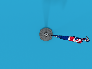 low poly seamless animated united kingdom flag 3D मॉडल