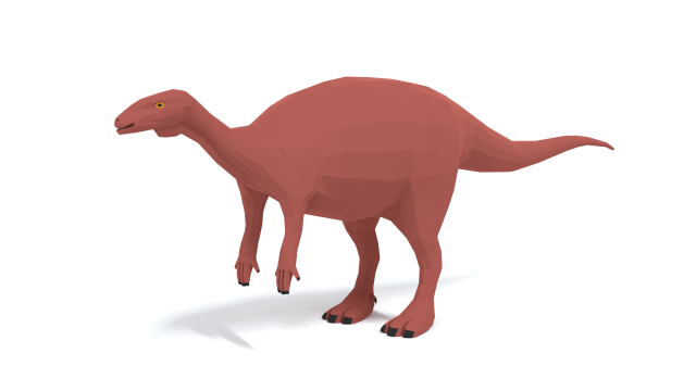 low poly cartoon camptosaurus dinosaur 3D Model .c4d .max .obj .3ds .fbx .stl .blend 