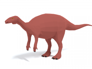 low poly cartoon camptosaurus dinosaur 3D Model