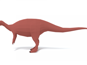 low poly cartoon camptosaurus dinosaur 3D Model