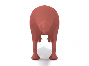 low poly cartoon camptosaurus dinosaur 3D Model