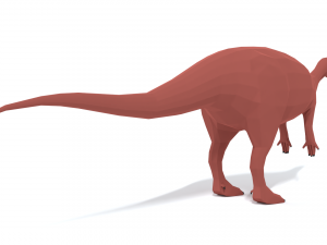 low poly cartoon camptosaurus dinosaur 3D Model