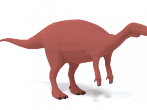 low poly cartoon camptosaurus dinosaur 3D Model