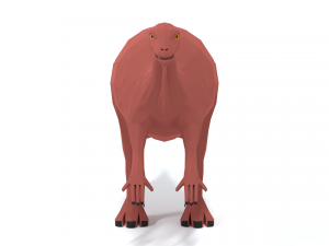 low poly cartoon camptosaurus dinosaur 3D Model