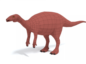 low poly cartoon camptosaurus dinosaur 3D Model